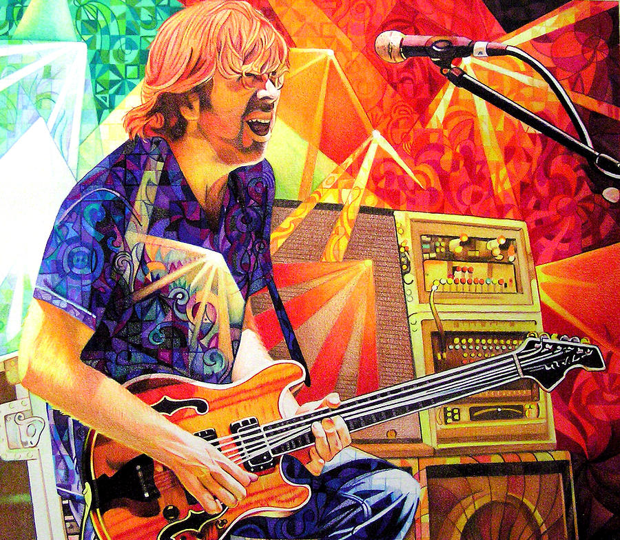 900x783 Trey Anastasio Squared Drawing By Joshua Morton - Trey Anastasio Painting