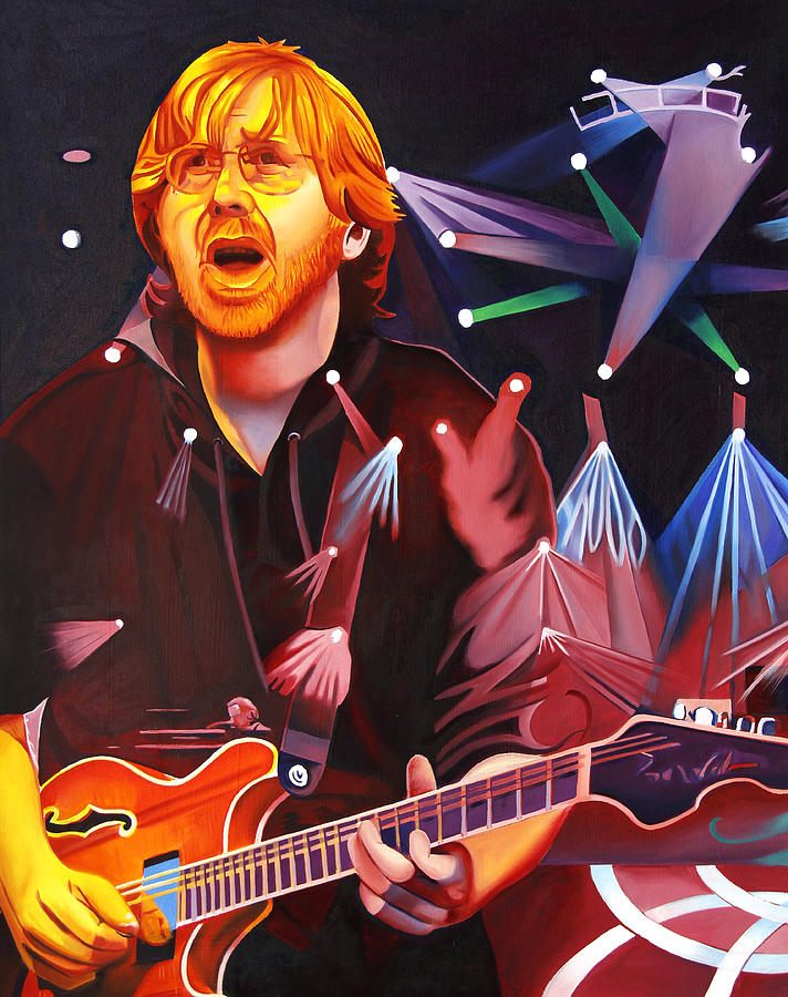 712x900 Trey Anastasio Phish Full Band Series Painting By Joshua Morton - Trey Anastasio Painting