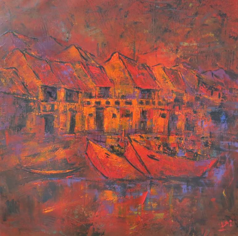 770x764 Saatchi Art The Ancient Town Of Hoi An Serie 02 Painting By Van Tri - Tri Painting