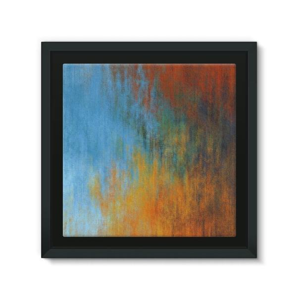 600x600 Abstract Tri Color Painting Framed Canvas Artpics - Tri Painting