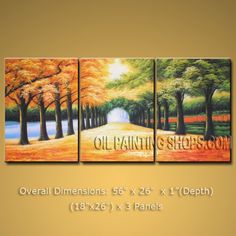 236x236 Hand Painted Tri Panel Decorative Wall Art Ideas Contemporary - Tri Painting