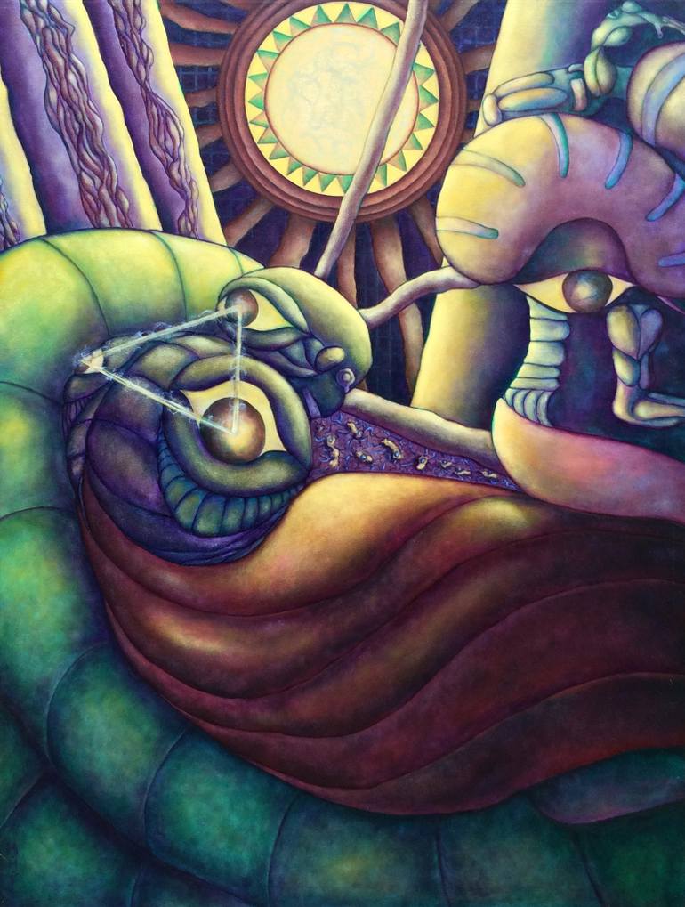 770x1019 Saatchi Art Divine Triad Painting By M H Yaghooti - Triad Painting