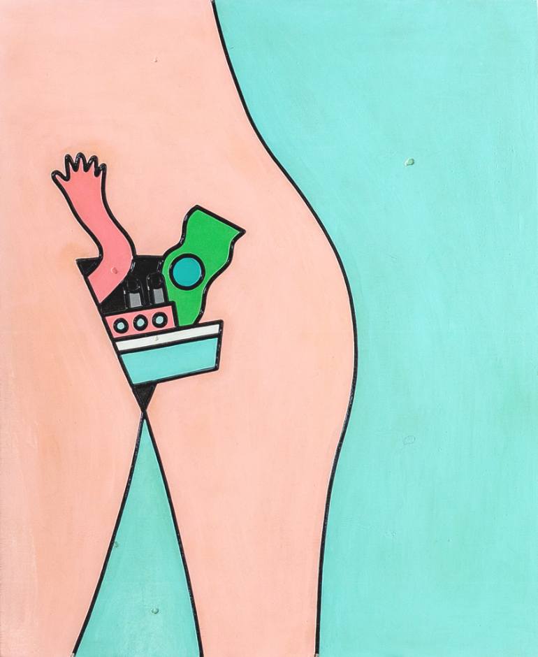 770x940 Saatchi Art 12. The Bermuda Triangle Painting By Reimo Oun - Triangle Painting