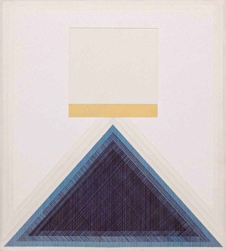 770x853 Saatchi Art Untitled Blue Triangle Painting By Steven Papadopoulos - Triangle Painting