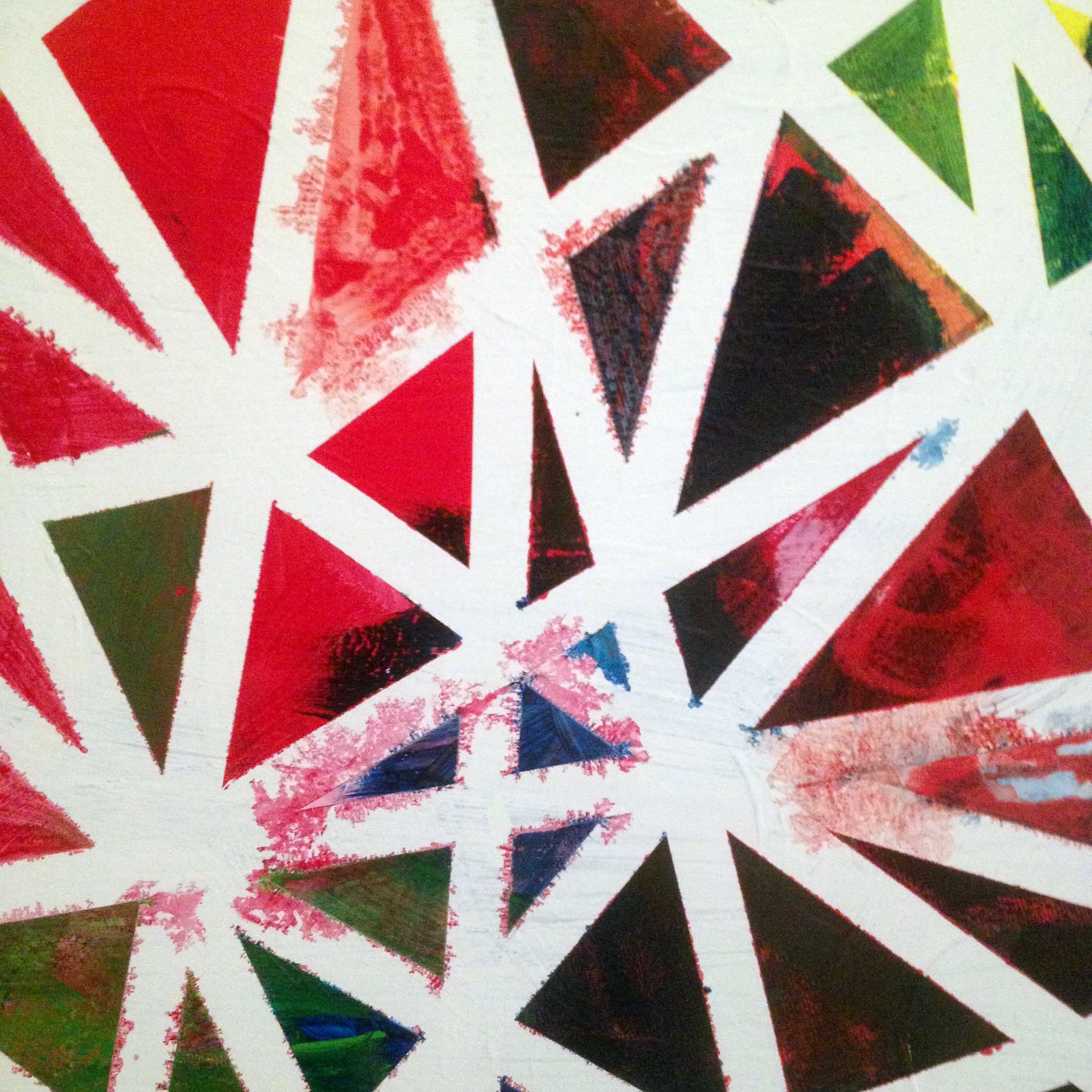 2448x2448 Vibrant, Geometric Abstract Painting Emily Longbrake - Triangle Painting