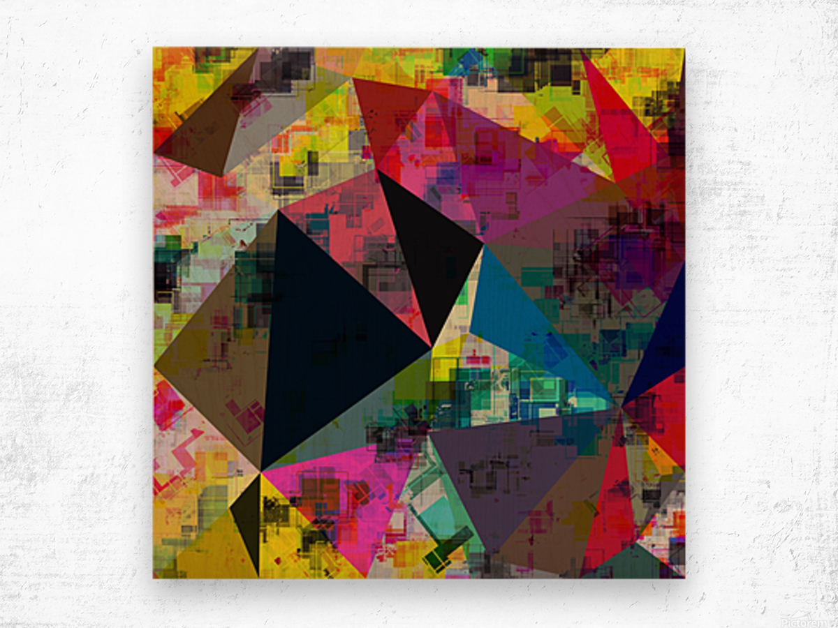 1200x900 Psychedelic Geometric Triangle Pattern Abstract With Painting - Triangle Painting
