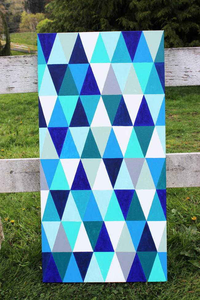 650x975 Diy Geometric Painting - Triangle Painting