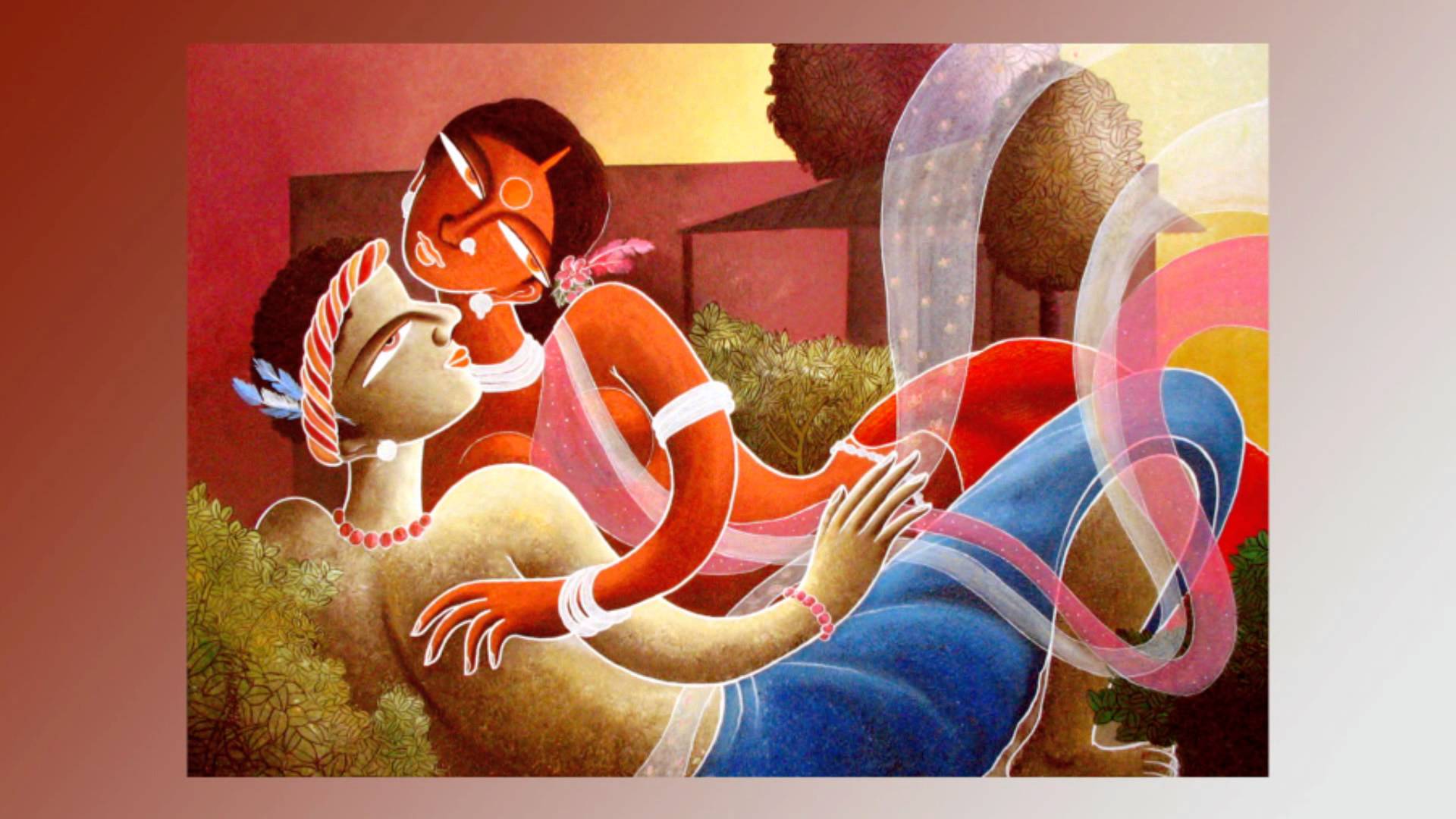 1920x1080 Contemporary Indian Tribal Art Iii Acrylic Paintings Iii Santhali - Tribal Art Painting