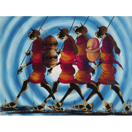 458x458 Masai Tribe Art Painting 78cm X 59cm M78591 - Tribal Art Painting