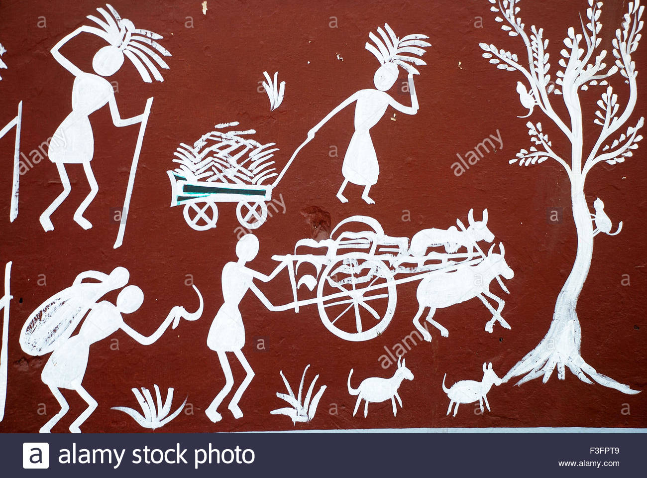 1300x960 Tribal Art Wall Painting Orissa Stock Photos Amp Tribal Art Wall - Tribal Art Painting