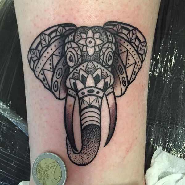 600x600 Indian Elephant Tattoos - Tribal Elephant Painting
