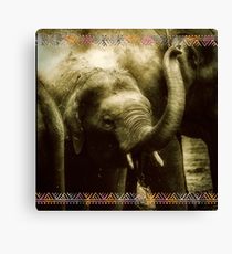 210x230 Tribal Elephant Painting Amp Mixed Media Canvas Prints Redbubble - Tribal Elephant Painting