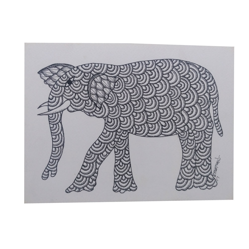 Tribal Elephant Painting at PaintingValley.com | Explore collection of ...