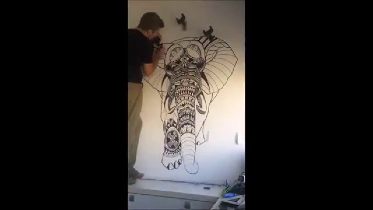 1280x720 Tribal Elephant - Tribal Elephant Painting