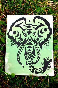 236x354 Tribal Elephant Canvas Engage Yourself Elephant - Tribal Elephant Painting