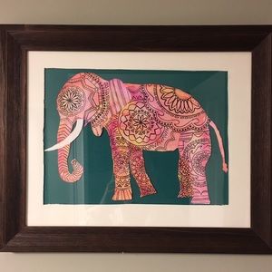 300x300 Accessories Tribal Elephant Painting With Wooden Frame Poshmark - Tribal Elephant Painting
