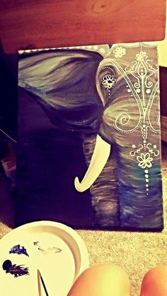 236x419 Bohemian Elephant By Gypsytwistart On Etsy Craftz - Tribal Elephant Painting