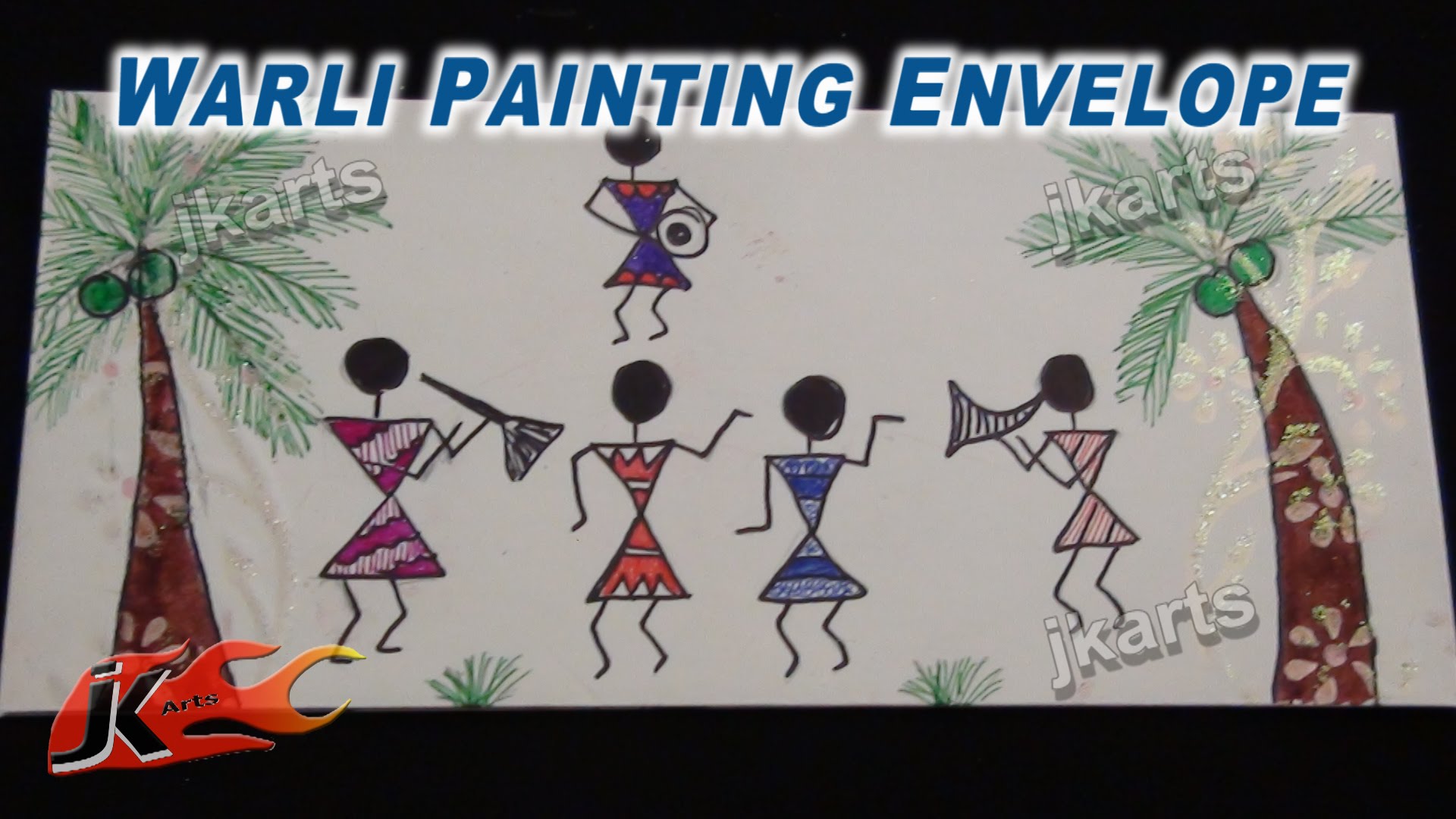 1920x1080 Warli Painting Tribal Art Warli Art Ideas Jk Craft Ideas 049 - Tribal Painting Designs