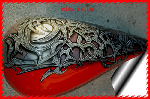 500x332 Custom Painted Celtic And Tribal Designs - Tribal Painting Designs