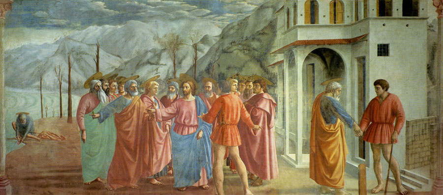 900x397 Brancacci Chapel - Tribute Money Painting