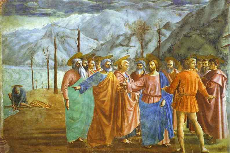 794x529 Tribute Money By Masaccio - Tribute Money Painting