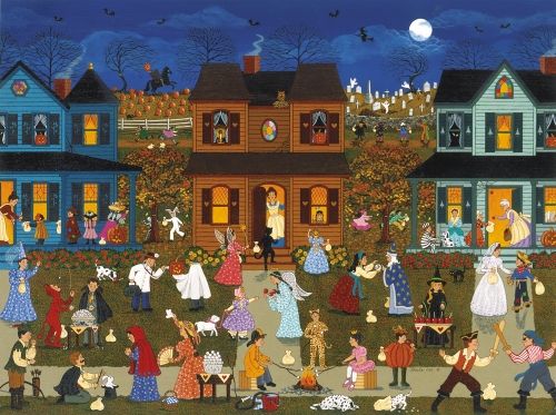 500x373 Sheila Lee Elstad - Trick Or Treat Painting