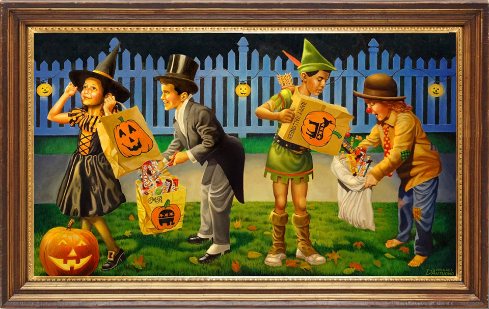 960x607 Trick Or Treat (Presidential Election) - Trick Or Treat Painting
