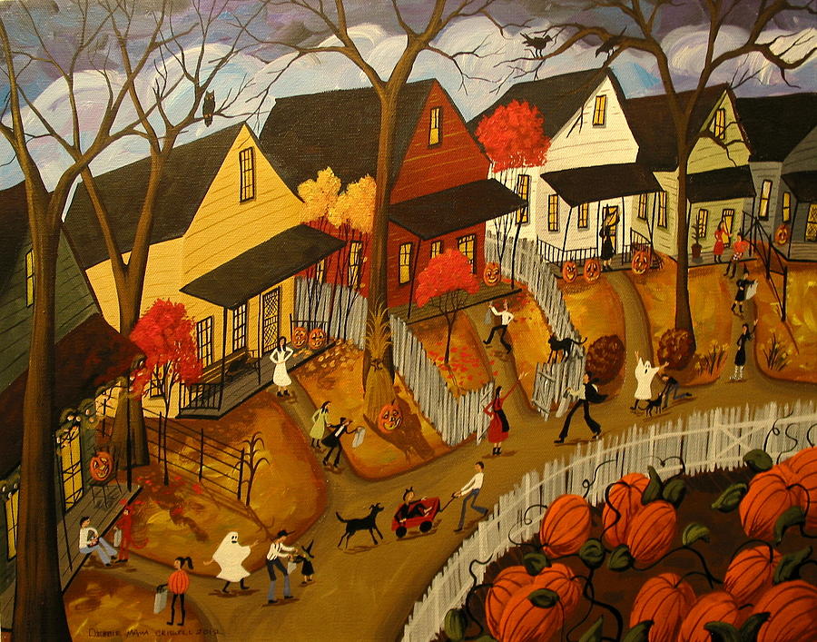 900x707 Trick Or Treat 2012 Painting By Debbie Criswell - Trick Or Treat Painting