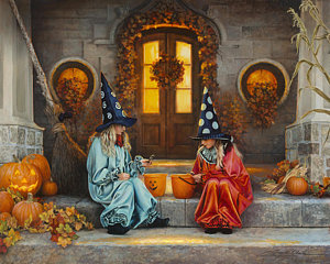 300x240 Trick Or Treat Art Fine Art America - Trick Or Treat Painting