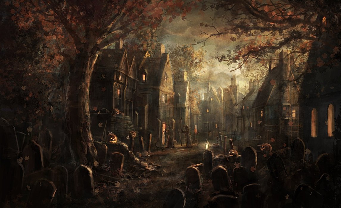 1145x698 Trick Or Treat By Radojavor - Trick Or Treat Painting