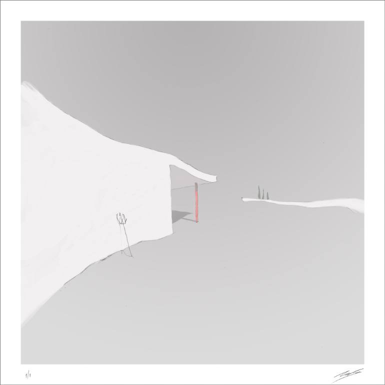 770x770 Saatchi Art Metaphysical Trident Painting By Nacho Frades - Trident Painting