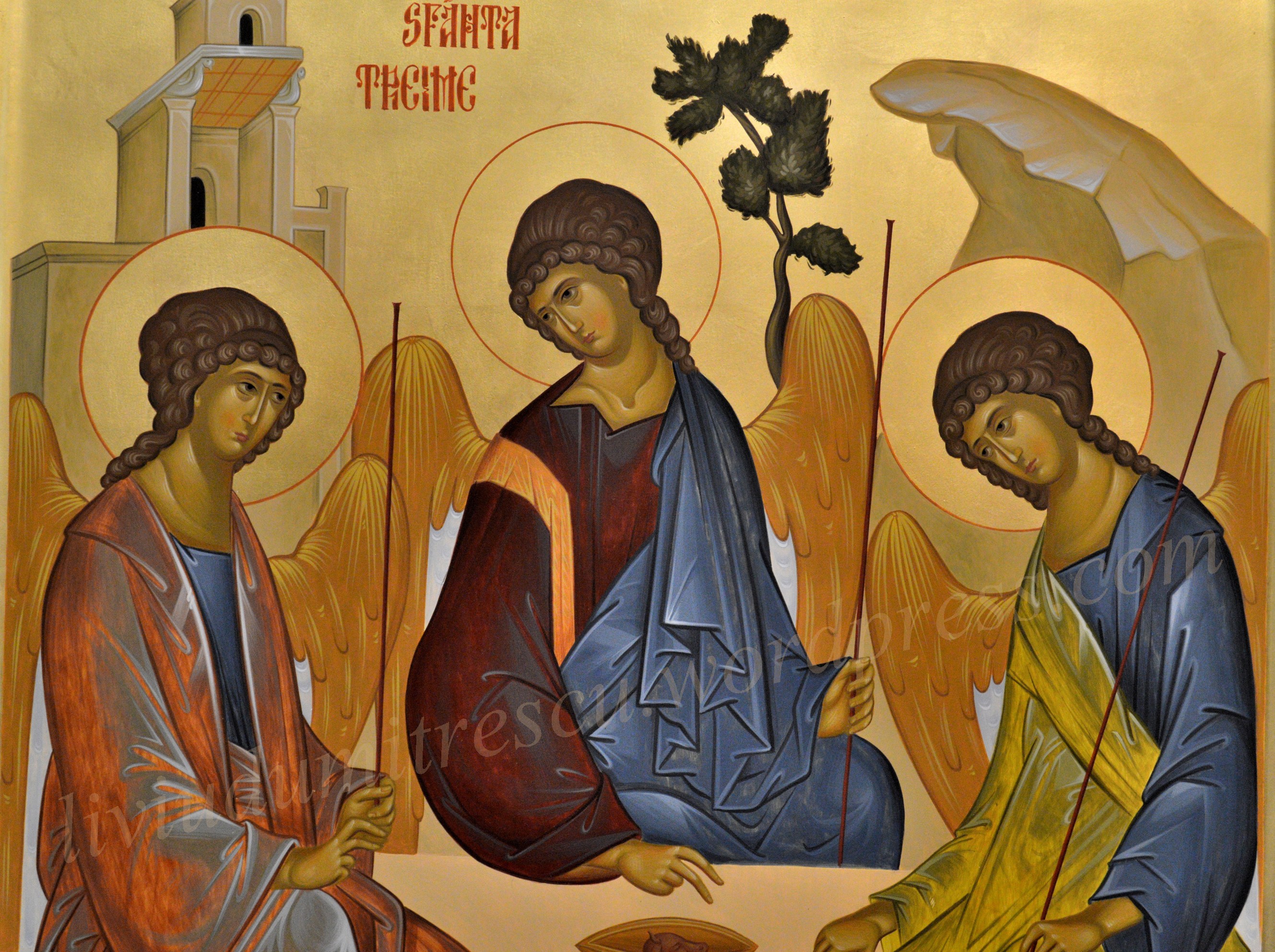 2658x1986 Icon Of The Holy Trinity Byzantine Icon Painting - Trinity Painting