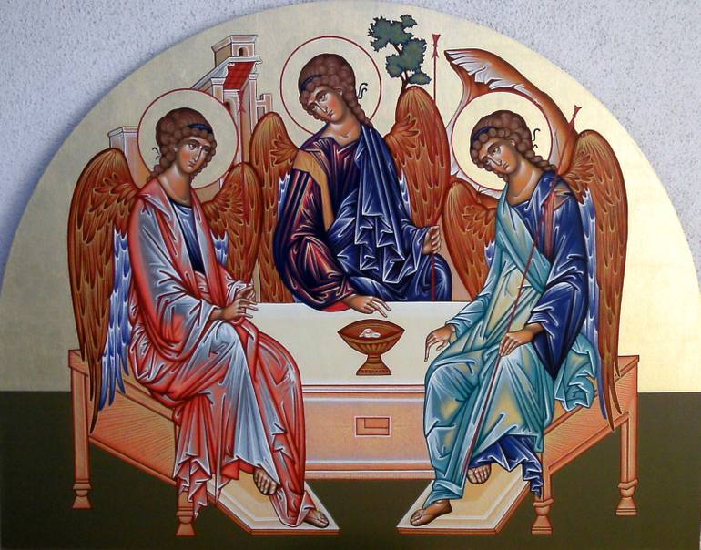 770x604 Saatchi Art Holy Trinity Painting By Ivan Kovalcik - Trinity Painting