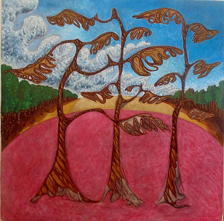 770x759 Saatchi Art Trio Painting By Chris Waddington - Trio Painting