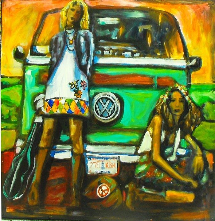 700x720 Road Trip Painting By Kimberly Dawn Clayton - Trip Painting