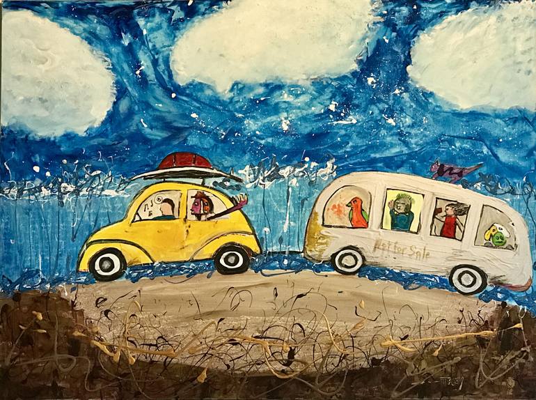 770x574 Saatchi Art Road Trip Painting By Trey Heatwole - Trip Painting
