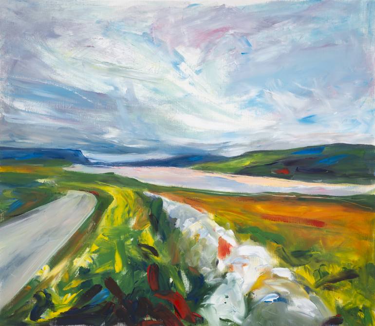 770x669 Saatchi Art Scottish Road Trip Painting By Raina Goran - Trip Painting