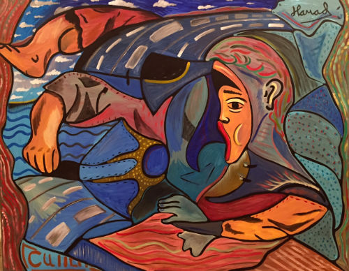 500x388 Young Picasso Trip To Culler Youngpicasso - Trip Painting