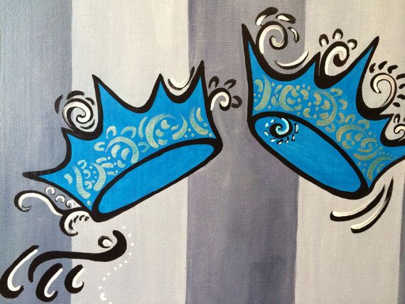 570x428 Grey And Turquoise Triple Crown Painting By Tealejane On Etsy - Triple Crown Painting