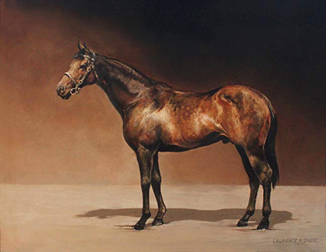 646x500 American Pharoah Original Painting By Lawrence Dyer - Triple Crown Painting