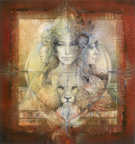 469x500 Susan Seddon Boulet Archival Prints And Original Art - Triple Goddess Painting