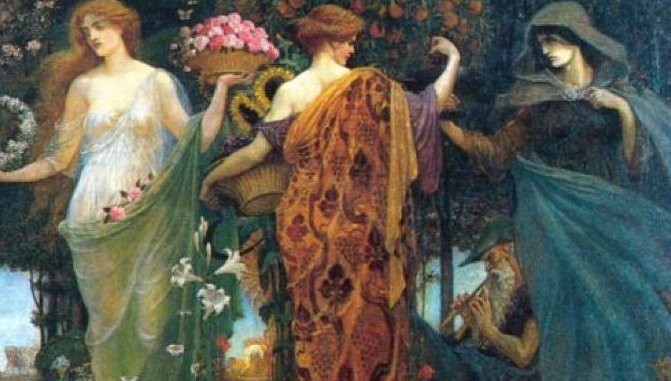 671x381 The Triple Goddess - Triple Goddess Painting