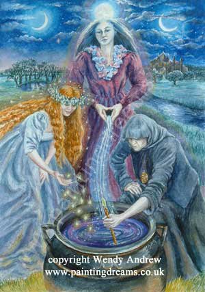 300x427 Triple Goddess - Triple Goddess Painting