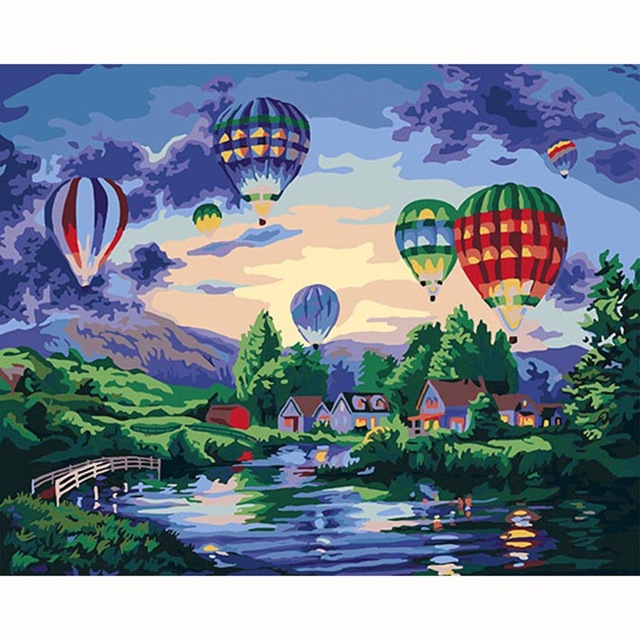 640x640 Hot Air Balloon Amp Dream Abstract Hand Painting Canvas Oil - Trippy Oil Painting