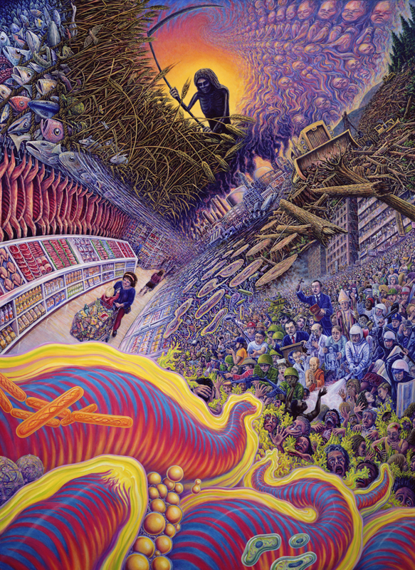 583x800 Fast Food Chain - Trippy Oil Painting