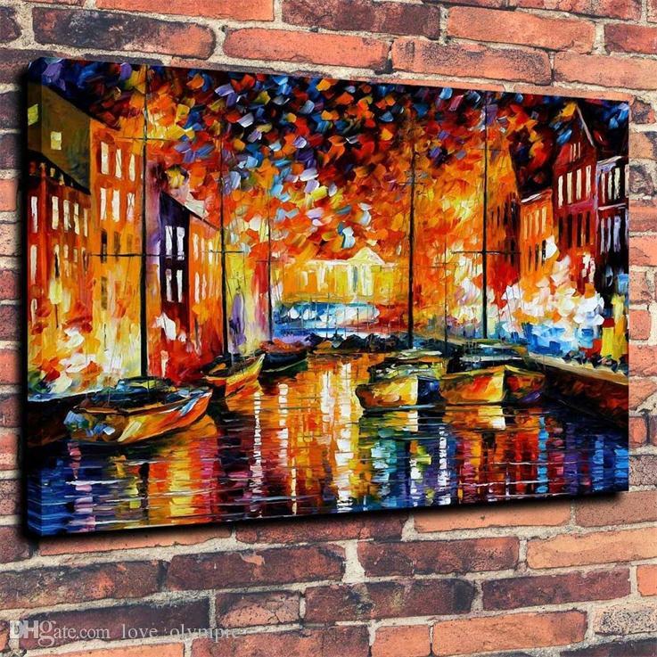 737x737 Framed Hot Sell Hand Painted Art Oil Painting Beautiful Landscape - Trippy Oil Painting