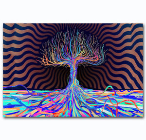 300x287 Psychedelic Trippy Painting Art Silk Poster 8x12 24x36 24x43 - Trippy Painting