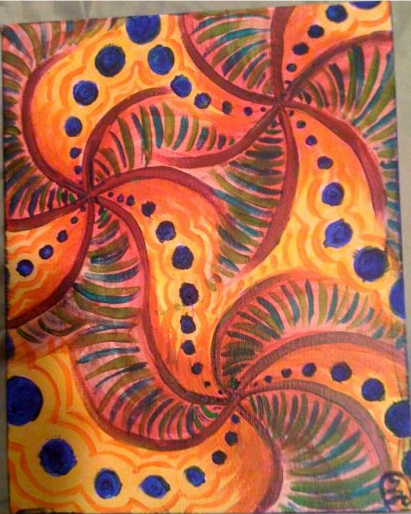 411x514 Trippy Painting By Lauralust - Trippy Painting