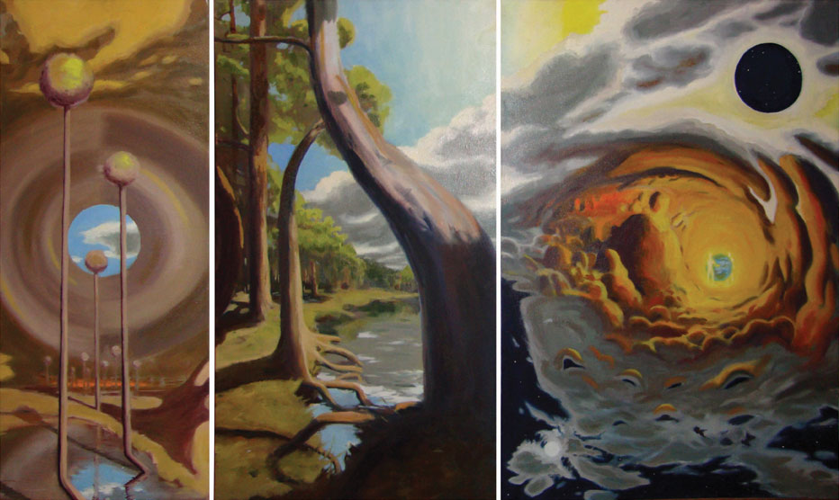 932x556 Metaphysics Artist - Triptik Painting