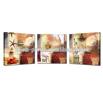350x350 New Vintage Wall Art For Hangtriptych Canvas Printing For Decor - Triptych Canvas Painting